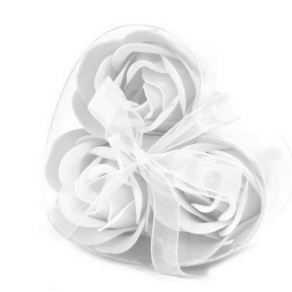 Coffret cœur de 3 roses de bain