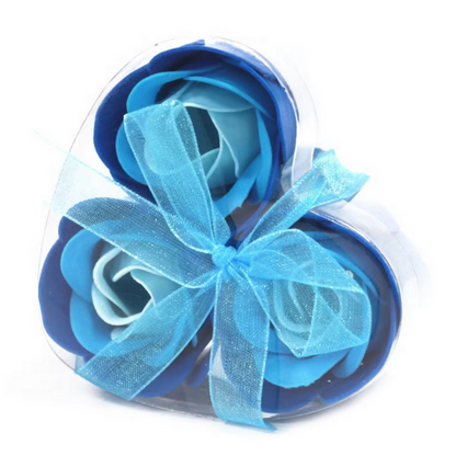 Coffret cœur de 3 roses de bain