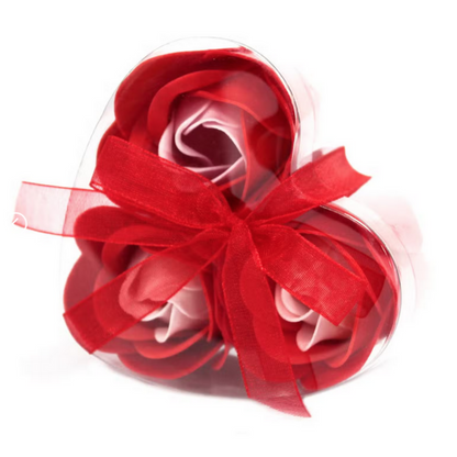 Coffret cœur de 3 roses de bain