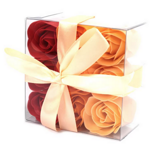 Coffret cœur de 9 roses de bain