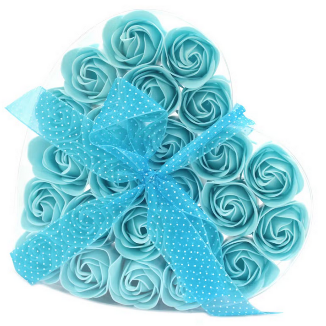 Coffret cœur de 24 roses de bain